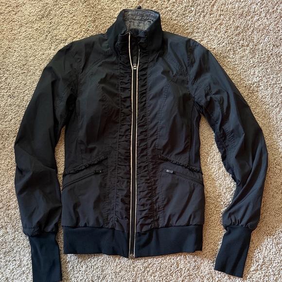 Lululemon black zip up lightweight jacket - Picture 1 of 7